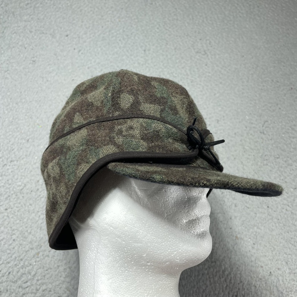 Stormy Kromer Hat Trapper Fitted Mens 7 1/2 Green Camo Ear Flap Winter Wool
